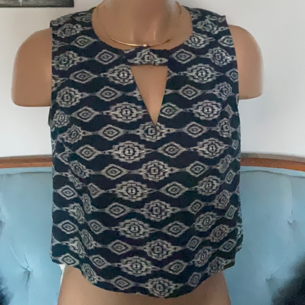 Aztec print crop top